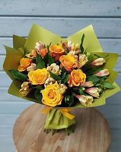 Букет цветов из:  Альстромерии и Розы в Прикубанский