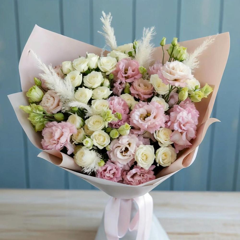 Букет цветов из: Альстромерии и Розы в Прикубанский