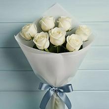 Букет 7 Белых роз Эдлесс Лав в Прикубанский