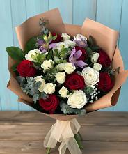 Букет цветов из:  Розы и Альстромерии в Прикубанский