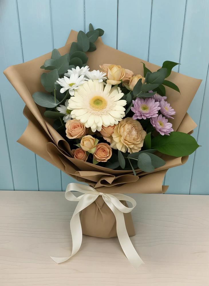 Букет цветов из: Герберы и Хризантемы в Прикубанский