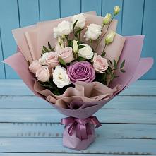 Букет цветов из:  Розы и Лизиантусы в Прикубанский