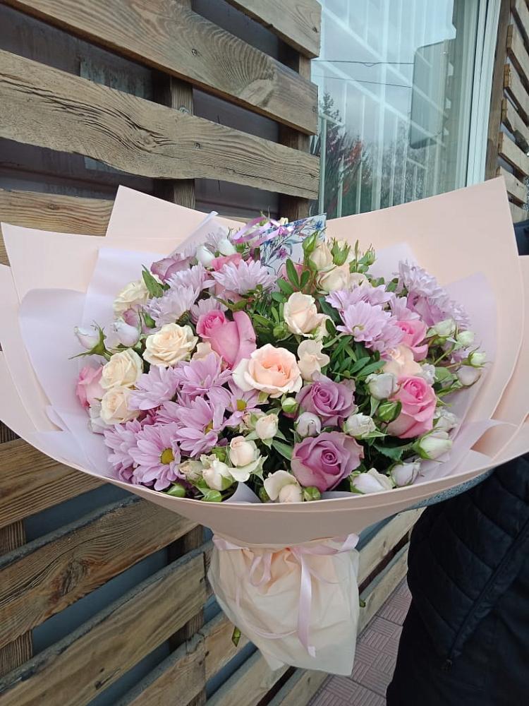 Букет цветов из: Розы и Хризантемы в Прикубанский