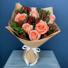 Букет цветов из:  Розы и Альстромерии #REPLACE_PRED# Прикубанский