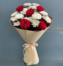 Букет цветов из:  Розы и Хризантемы в Прикубанский