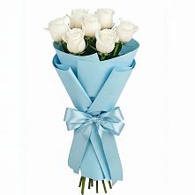 Букет 7 белых роз Проуд в Прикубанский