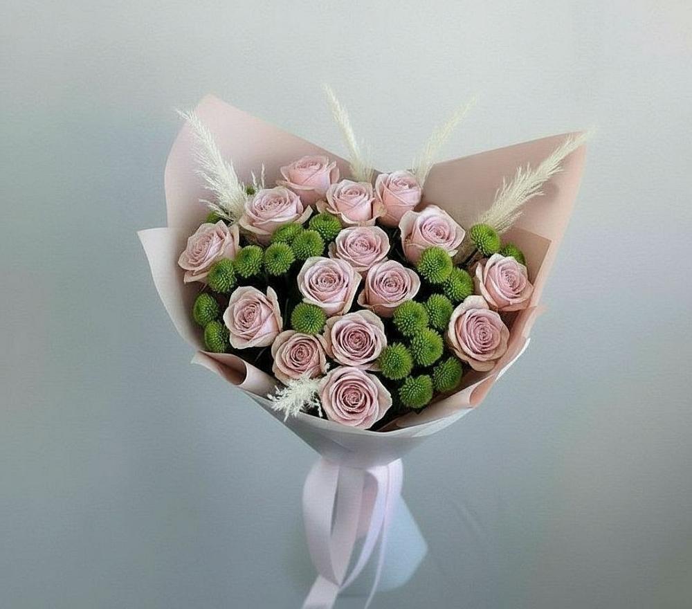 Букет цветов из: Розы и Хризантемы в Прикубанский