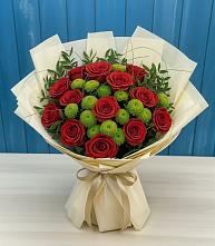 Букет цветов из:  Розы и Хризантемы в Прикубанский