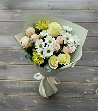 Букет цветов из:  Альстромерии, Розы и Хризантемы в Прикубанский