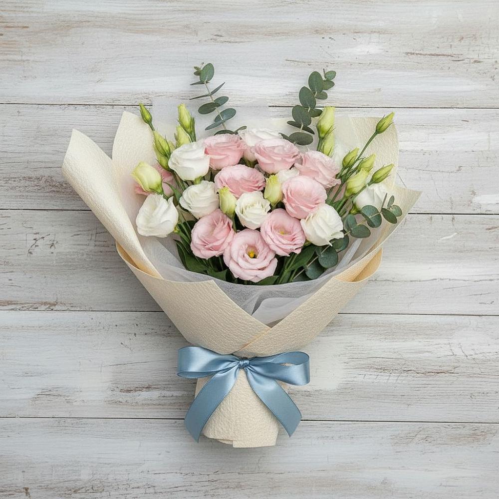 Букет цветов из: Лизиантусы в Прикубанский